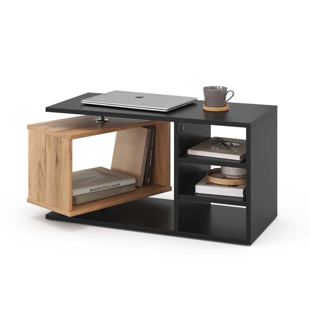 Vicco Couchtisch Rafi, Schwarz, 88 x 35 cm
