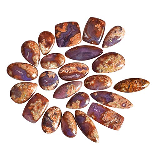 Agate naturelle violette passion : 22 pierres de sérénité 118 CTW pour vos bijoux