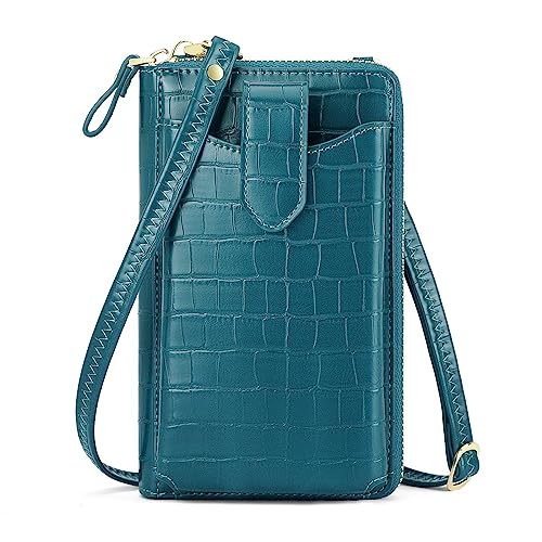 RONSIN Small Crossbody Wallet Purses for Women RFID Blocking Cell Phone Purse Vegan Leather Phone Bag Travel Handbag