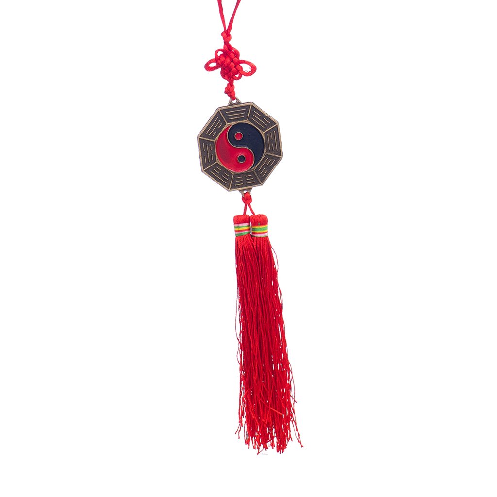 5cm Bagua Bagwa Mirror Chinese Knot Good Luck Blessing Home Hanging Decor x1