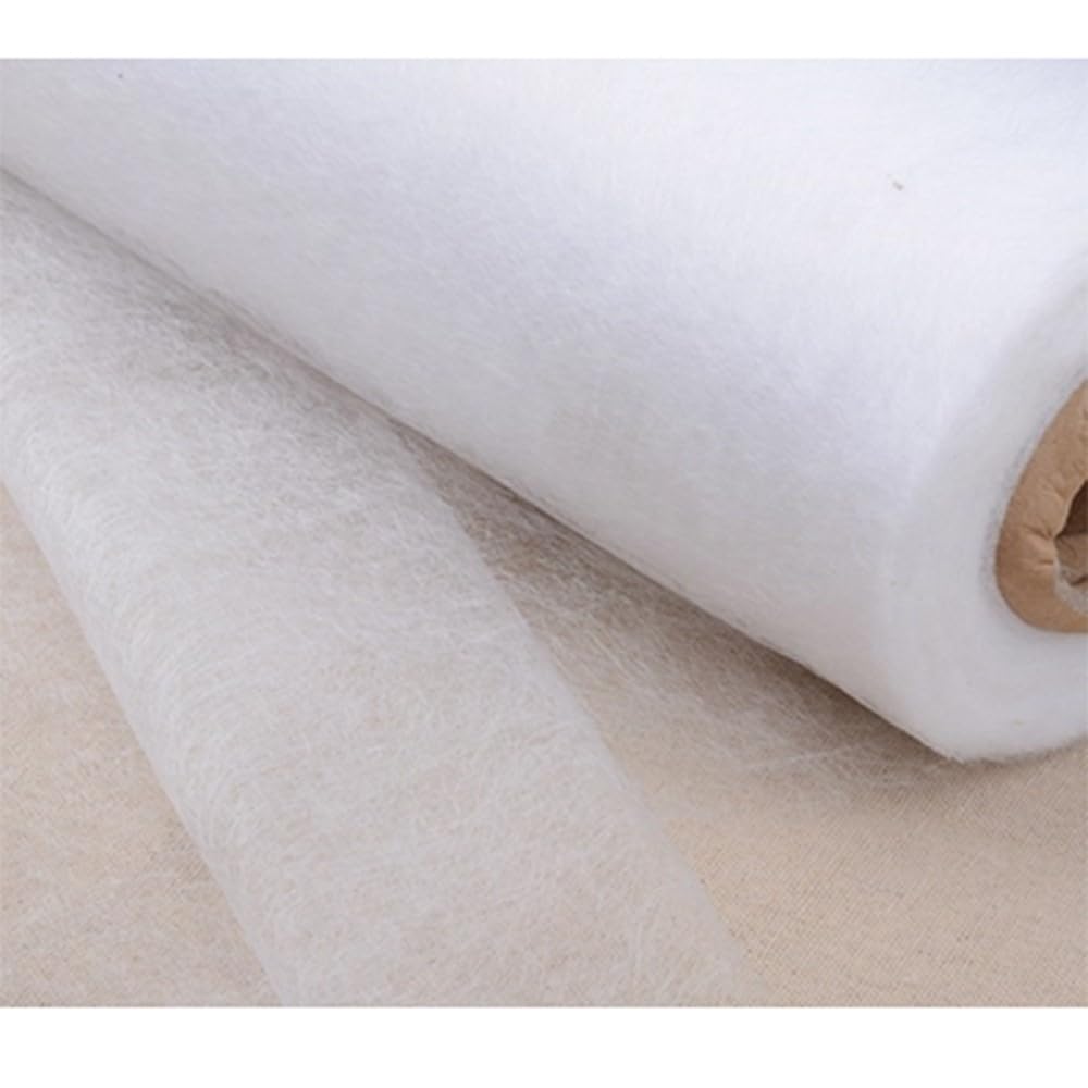 1Piece 112 * 100Cm Non Woven Sewing Cloth Fabric Lining Sintepon Adhesive Flipper Interlinings Iron Patchwork Fleece Double-Sided - (Color: White/Size: 112X100Cm)