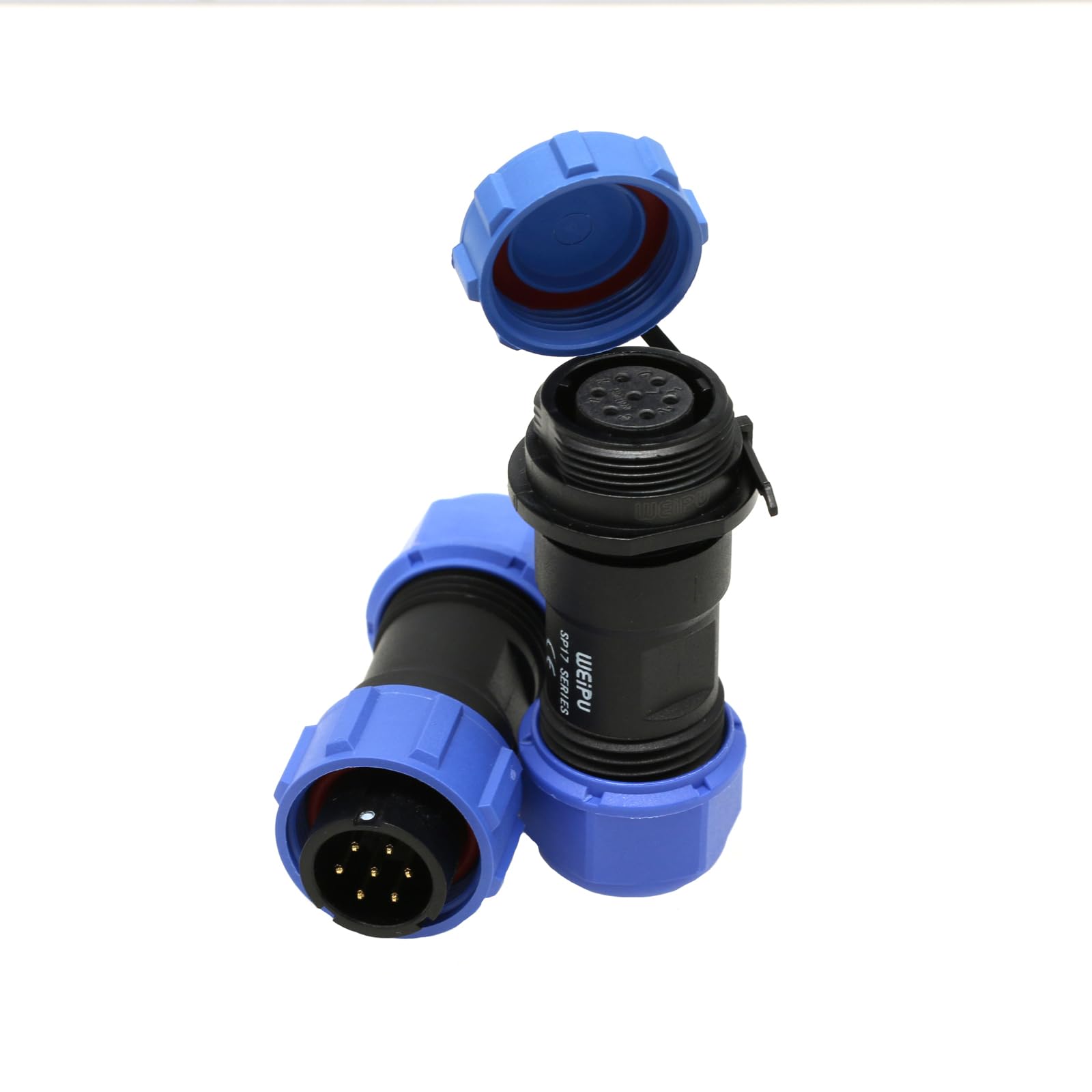 ZBLZGP Weipu SP17 IP68 Waterproof Panel Mounting Automotive Quick Release Adapter Aviation Electrical Plug (Pair) Plug (Male) & Female Socket