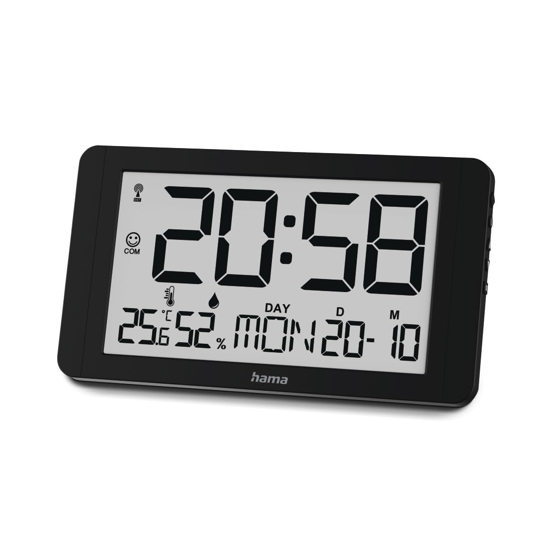 Hama "Cuba Digital Wall Clock, Radio-Controlled Clock with Thermometer/Hygromet