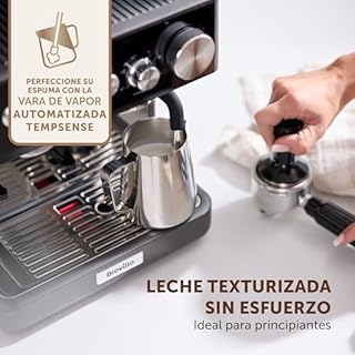 Breville Barista Sense Macchina per caffè espresso | Macchina da caffè con macinacaffè integrato e montalatte | Lancia vapore TempSense | Pompa italiana da 15 bar | Nero [VCF187X]