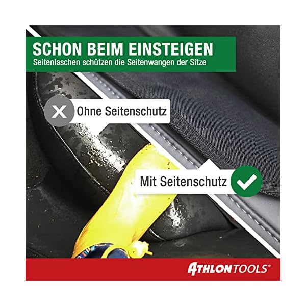 ATHLON TOOLS Kindersitz-Unterlage mit Seitenschutz - Optimale Passform - Isofix kompatibel - Dick gepolstert - für… – Bild 6