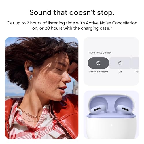 Image of Google Pixel Buds 2a - Wireless Bluetooth Earbuds with Active Noise Cancellation and Transparency Mode - Lightweight, Comfortable Fit - 20-Hour Battery - Water Resistant - Built for Gemini - Fog