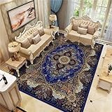 RUGMRZ Decoracion De Salones Alfombras Juveniles Alfombra Azul Rectangular Antideslizante Y Anticaída para Dormitorio Lavable A Máquina Decoración Habitacion 200X250Cm 6Ft 6.7''X8Ft 2.4''
