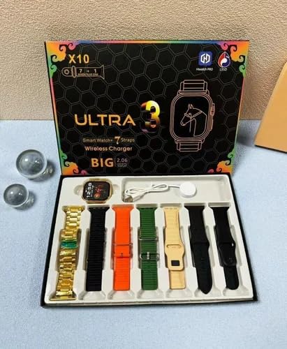 Contents of GET IN THE GAME Ultra 3 Smart Watch box