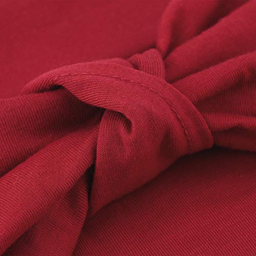 Image of DRESHOW 4 Pack Turban Headbands for Women Wide Vintage Head Wraps Knotted Cute Hair Band Accessories