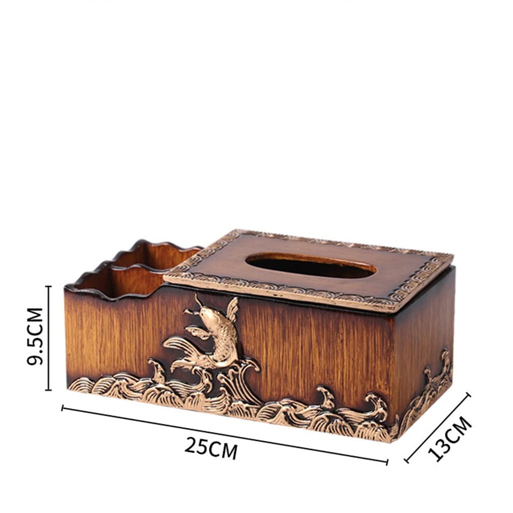 Caja de pañuelos Rectangular de Madera de bambú con Tapa - Dispensador/Soporte de pañuelos ecológico - Organizador Decorativo para baño, Oficina y Escritorio