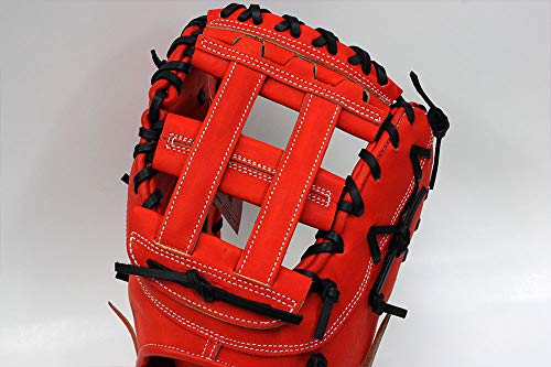 久保田スラッガー 硬式 ファーストミット FP-35 CRオレンジ 右投げ用 高校野球対応 GTK湯もみ型付け 6枚目