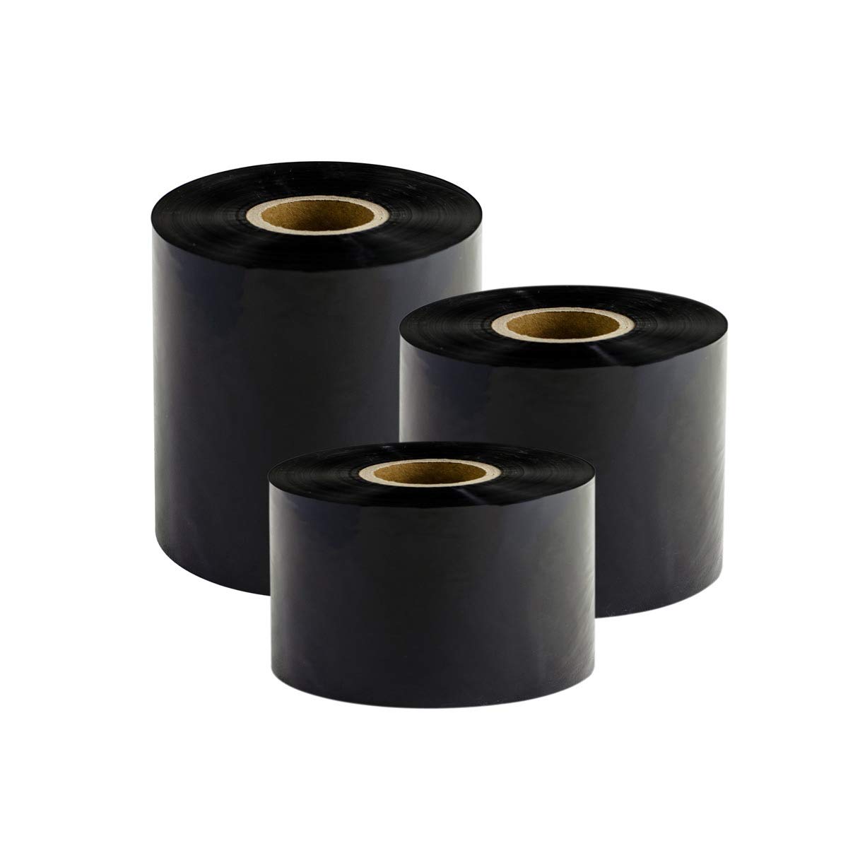 3 Rollen - Thermotransfer Farbband Wachs/Harz Premium Qual: 208/209 | 110mm x 300m (Breite x Länge) | Farbe: schwarz | Thermotransferrolle für Industriedrucker | HUTNER