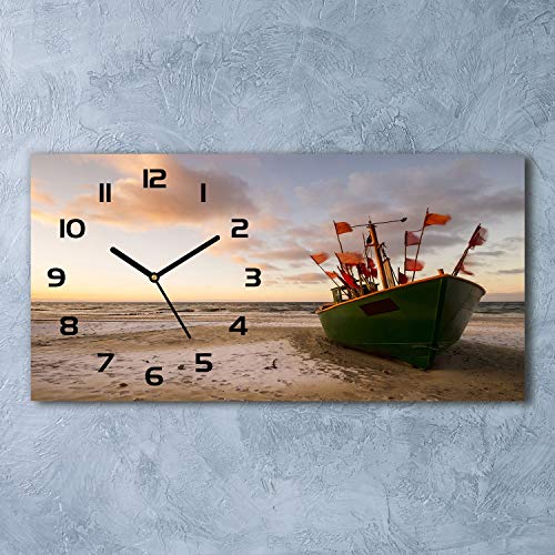 Horloge impression verre securite tulup 60x30 design moderne - 3