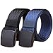WYuZe 2 Pack Nylon Belt, Outdoor Military Web Belt Men's Tactical Webbing Belt(bblue)