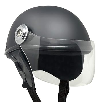 Anokhe Collections Unisex PC Shell Lively Scooty Helmet (Matte Black, Large)