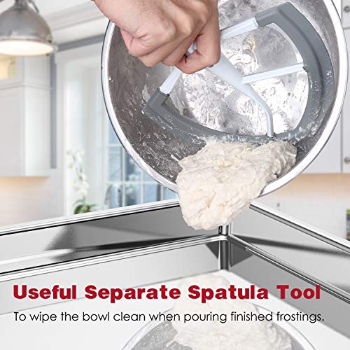 Flex Edge Beater for KitchenAid Mixer 6 Quart Bowl-Lift Stand Mixer, Beater with Silicone Edge, Perfect 6 QT Bowl-Lift Stand Mixer Attachment, Mixer Accessory