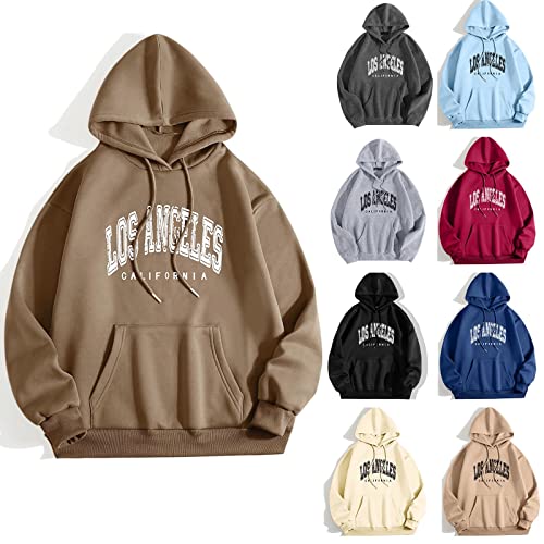 FKoexedsny Sudadera con capucha simple deportiva con bolsillos, sudadera con capucha negra suéter clásico Streetwear Sudadera con capucha polar Tech Mujer, azul celeste, XL