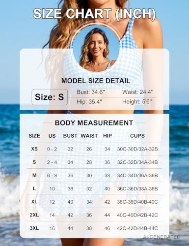 Image of Blooming Jelly Women's High Waisted Bikini Sets Tummy Control Bathing Suit Two Piece Swim Suit 2026 Retro Swimsuit