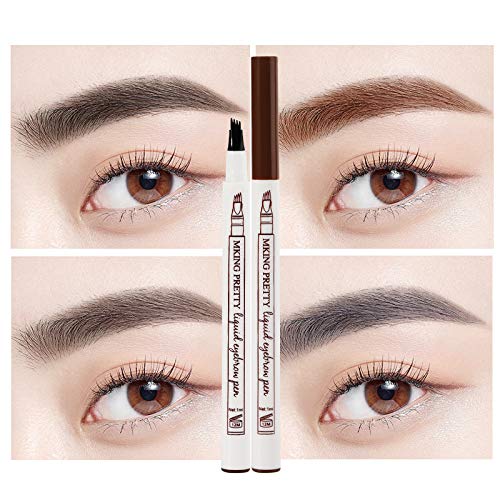 Eyebrow Pencil, Microblading Eyebrow Pen, Tattoo Eyebrow With Precision Applicator Long Lasting, Waterproof, Smudge Proof For Fuller Natural Looking Brows - 4 Pcs …