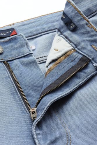 Image of Louis Philippe Men's Slim Fit Stretch Fabric for Comfort Premium Wash Aesthetic Authentic Twill and Durable Jeans