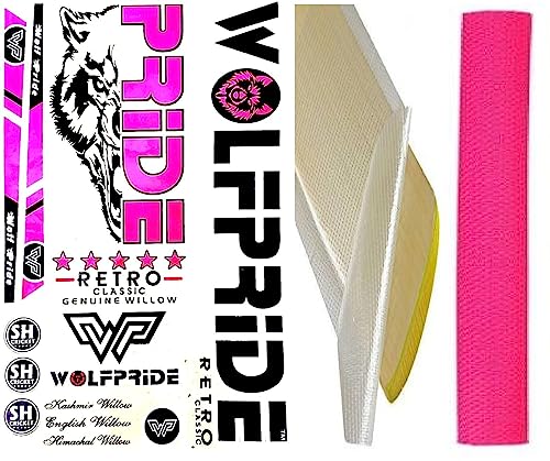 Image of Retro Classic Pink Cricket Bat Sticker Pink Grip3in1