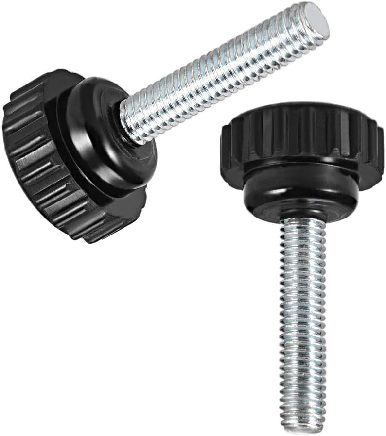 Boxonly Knurled Thumb Screw for Saw Drill Press Lathe and Routing Jigs Packaging Machinery Printing Equipment Clamping Knobs Grip Threaded Hand Bolt Knobs M6 x 35mm 4pcs - Image 3