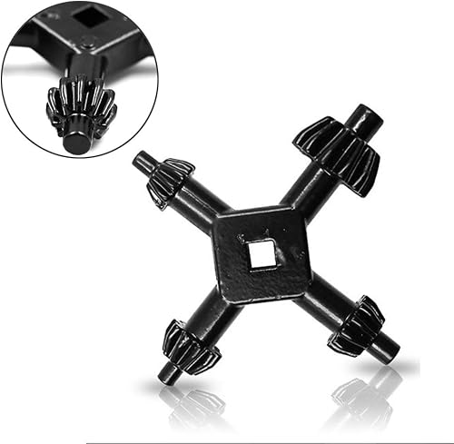 Miniatura 3 de Yakamoz Juego de 2 llaves universales de 4 vías, llave de portabrocas 4 en 1