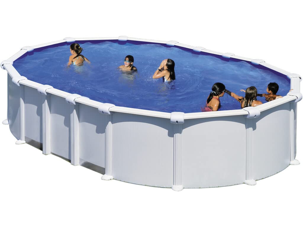 Piscina dream pool haiti acciaio bianco 7,30 x 3,75 x 1,32m KITPROV7388