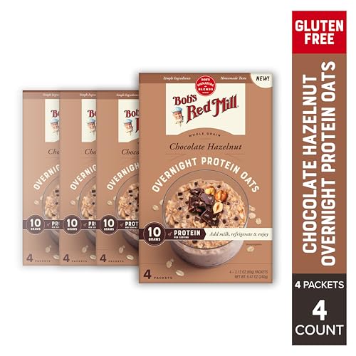 Image of Bob's Red Mill Chocolate Hazelnut Overnight Protein Oat Packets, 16 ct
