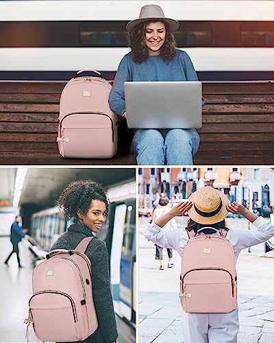 MATEIN Laptop Backpack 17 inch for Men and Pink Computer Bag for Women, Large Travel Personal Item Size TSA Airline Approved for Work4