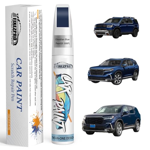 Image of B-588P Obsidian Blue Pearl Car Touch Up Paint for Honda, Color Match Auto Paint Repair Pen,Professional Car Scratch Repair Remover Pen Quick Drying, Easy to Use