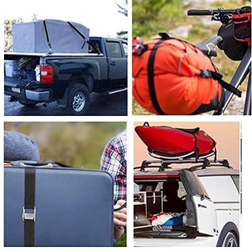 Image of Tie Down Straps | Heavy Duty Lashing Straps | Adjustable Cam Buckle Straps | Tie-Down Straps with Metal Buckle for Motorcycle, Cargo, Trucks, Trailer, Luggage Lashing Straps(2.5m,Black) (6)