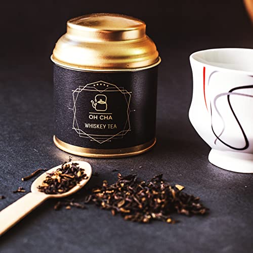 Image of OH CHA - Roasted Darjeeling Whiskey Flavored Tea, 35gms, Non-Alcoholic, Smoky, Whole Leaf