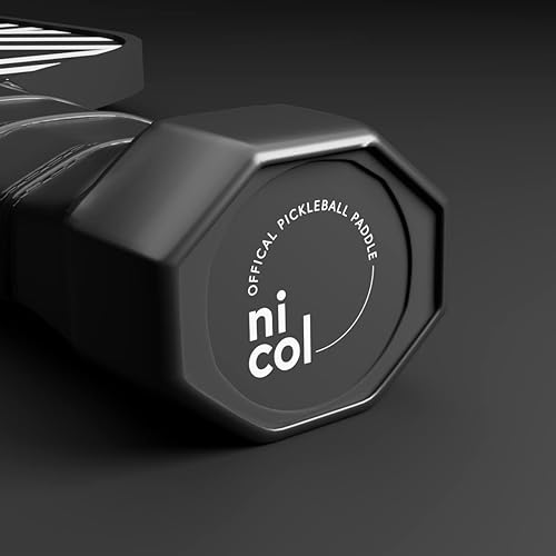Miniatura 9 de Nicol Pickleball Pala de pickleball alargada P-One 2023 superficie de fibra de carbono esmerilada para mayor giro y control diseño aerodinámico de