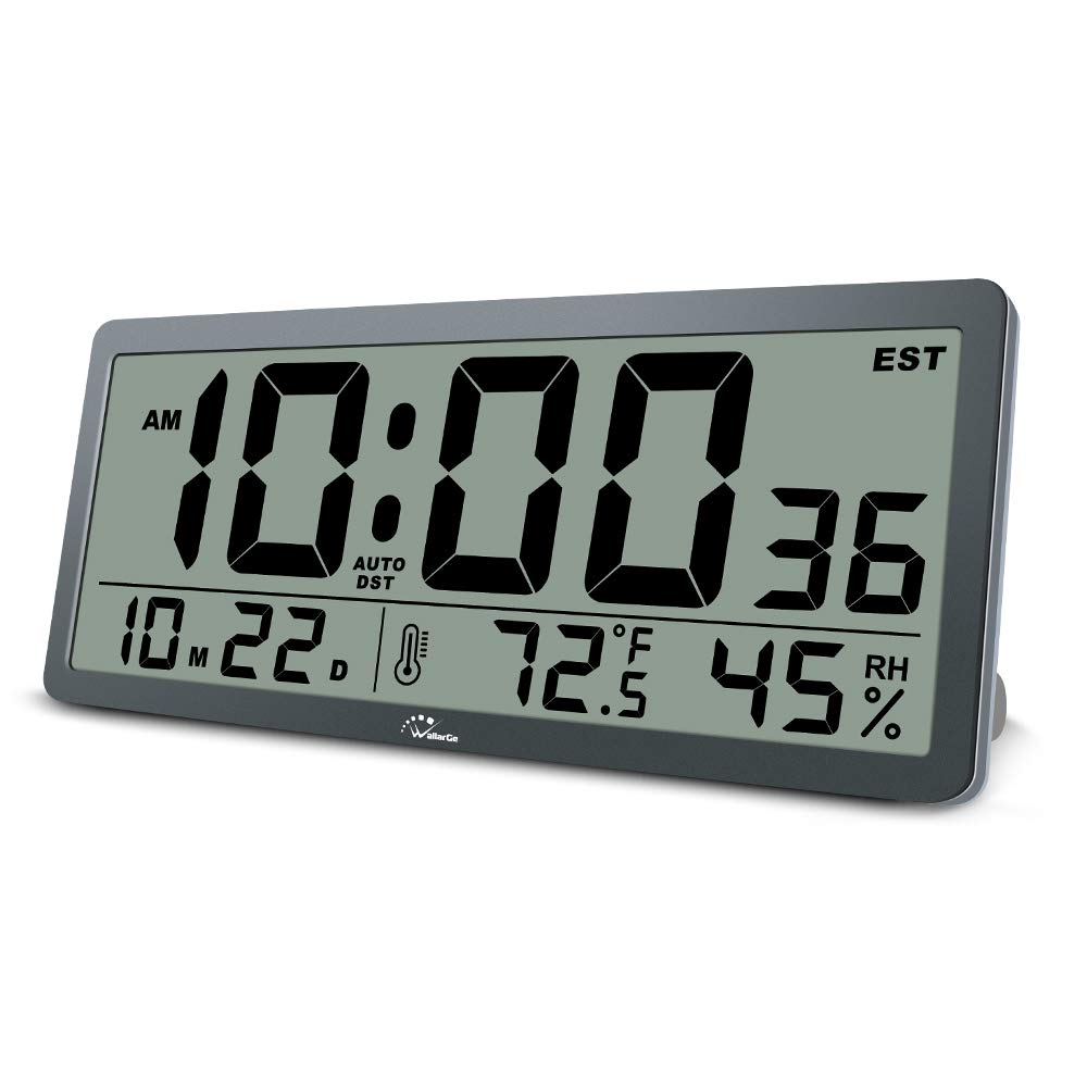 Buy WallarGe Auto Set Large Digital Wall Clock 14 Inches Oversize