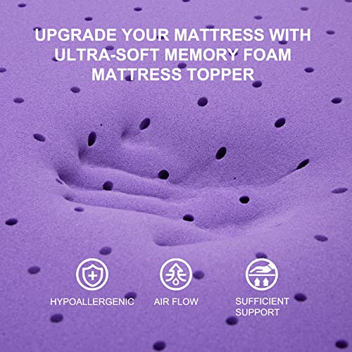 Sinweek 3 Inch Gel Memory Foam Mattress Topper Ventilated Soft Mattress Pad, Bed Topper thumb #1