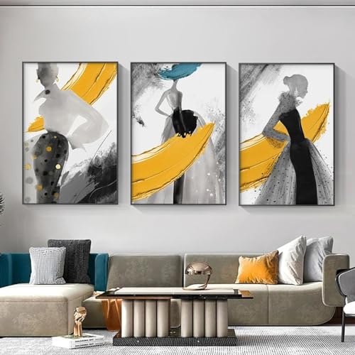 Peintures abstraites de femme grand format pour habiller vos murs blancs vides