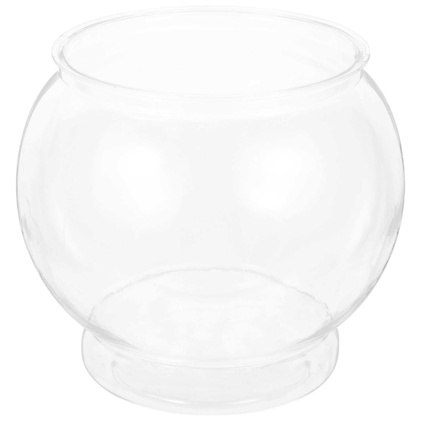 Sewroro Small Plastic Fish Bowl, Clear Round Aquarium Fish Tank for Hydroponic Planter, Home Office Party Decorations, 7. 07x7. 07x6. 68 Inches