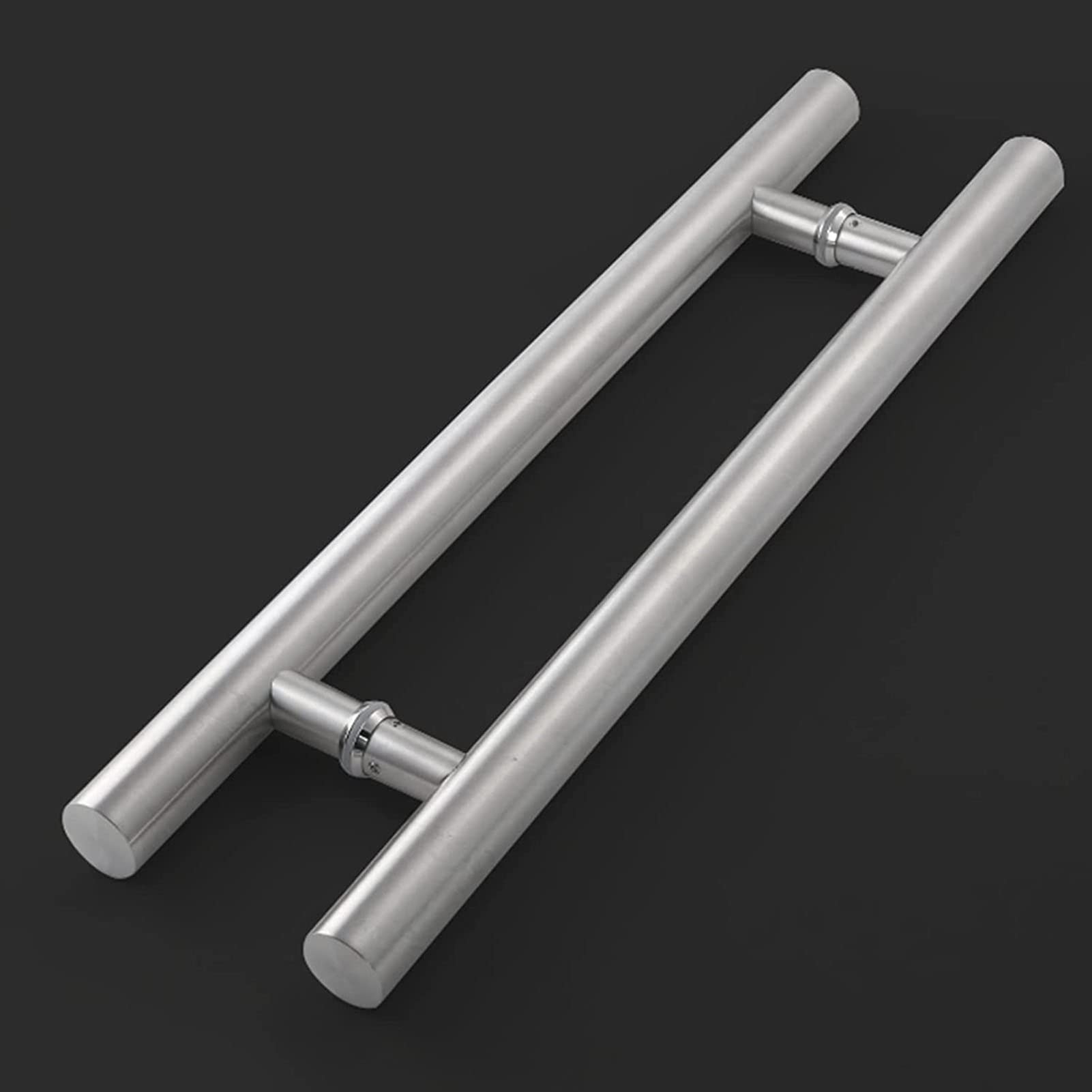 GYRAZXS Modern Stainless Steel Door Handle Set ty Push Pull Barn Door Knob Round Tube Design Durable 23.6in Hardware for Commercial & Residential Use