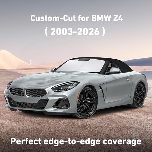 Image of EcoNour Windshield Sunshade Compatible for BMW Z4 / M2 / M8 2003-2022 2023 2024 2025 2026, Sun Visor for Front Windshield & Window Sun Shade Cover, UV Heat Blocker & Protector, Car Accessories