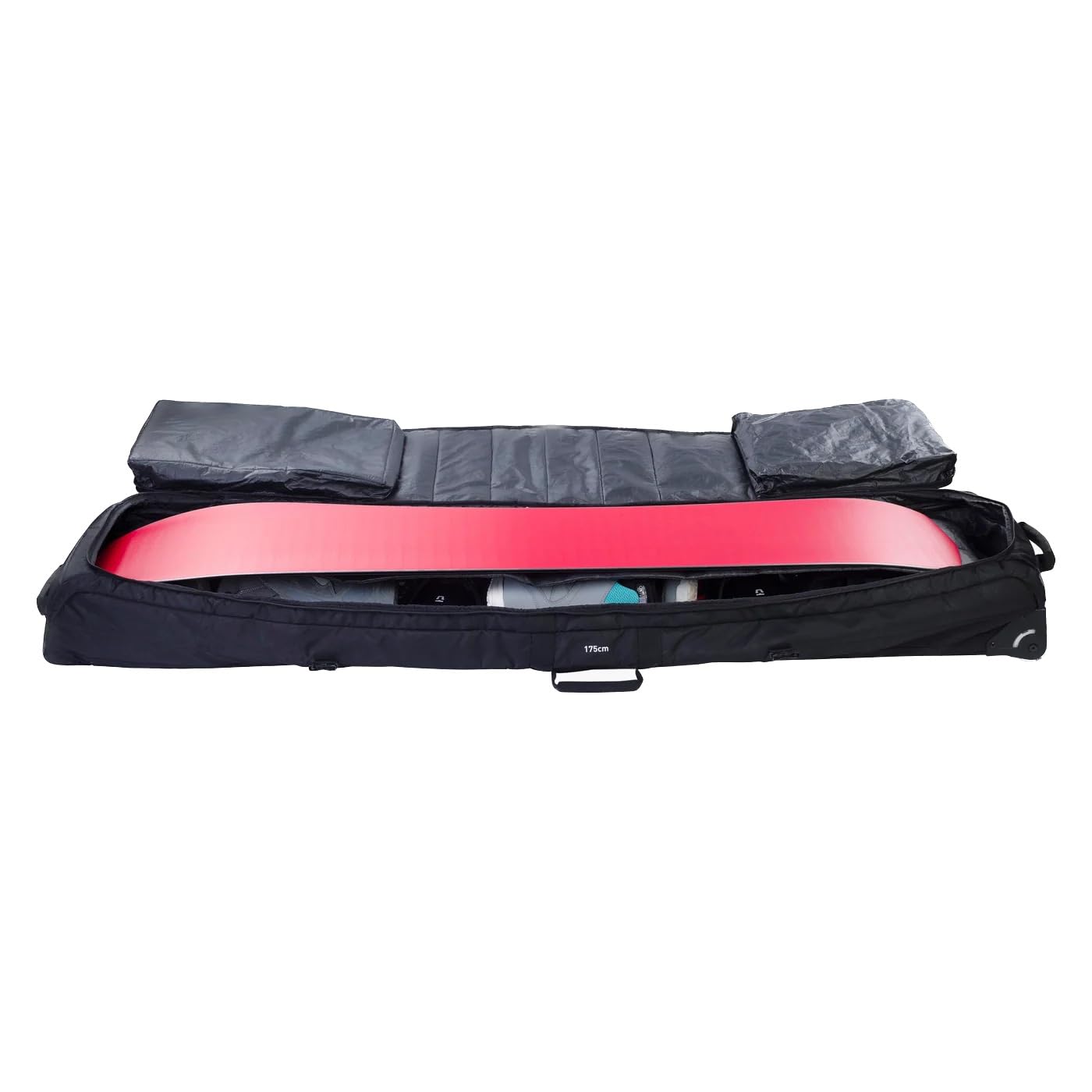 EVOC Snow Gear Roller Ski- und Snowboardtasche (für 3-4 Paar Ski oder 2 Snowboards, gepolstert, zusammenfaltbar, austauschbare Skate-Rollen, Lawinenfach)