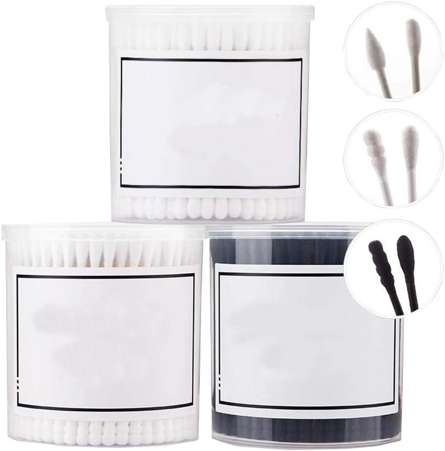 600 Counts Cotton Swabs Natural Double Tipped Organic Cotton Buds Cruelty-Free Ear Swabs B03