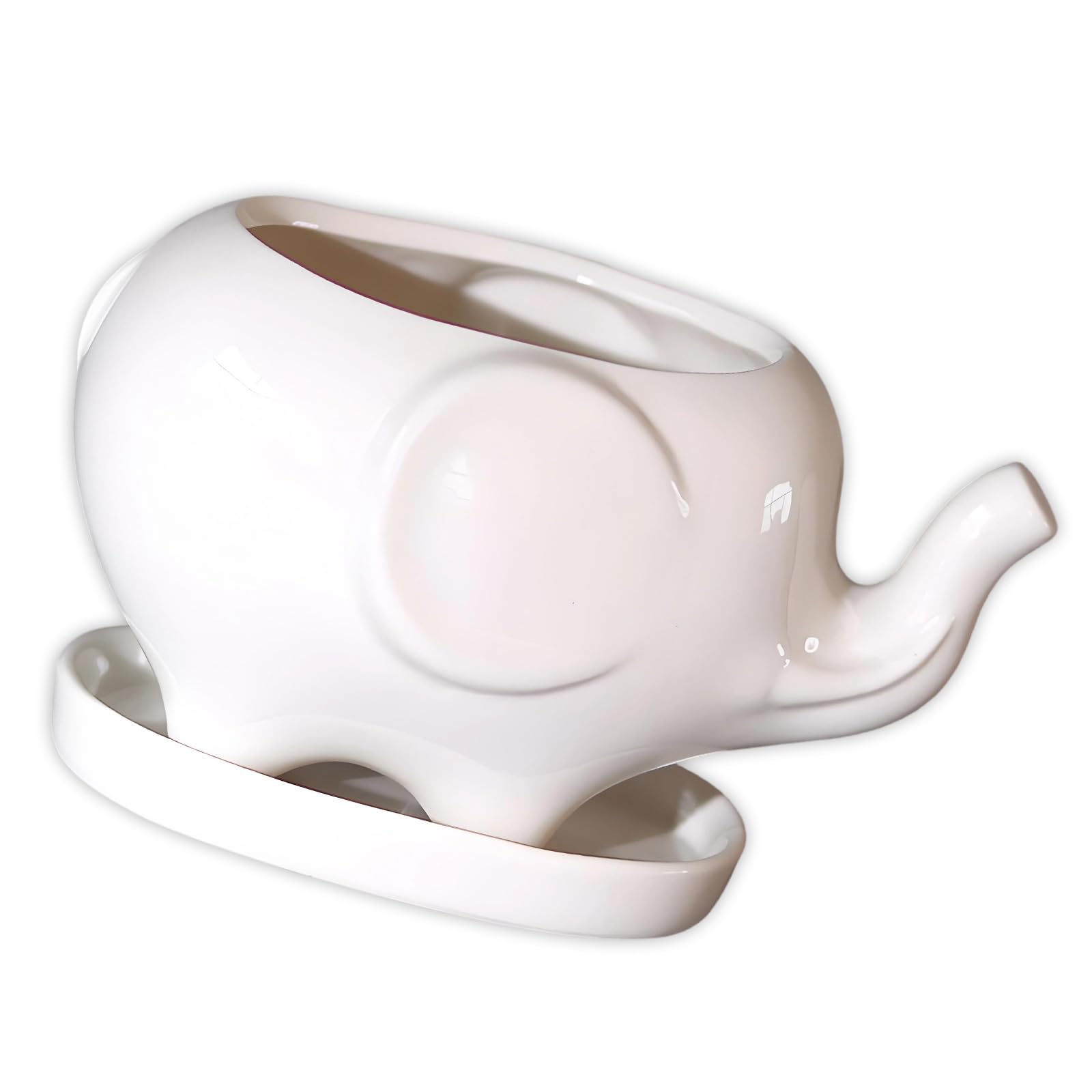 Limtula Stylish Miniature Ceramic Planter Container Ideal for Succulents and Desktop Greeneries Display Modern Living Space Tabletop Flower Container