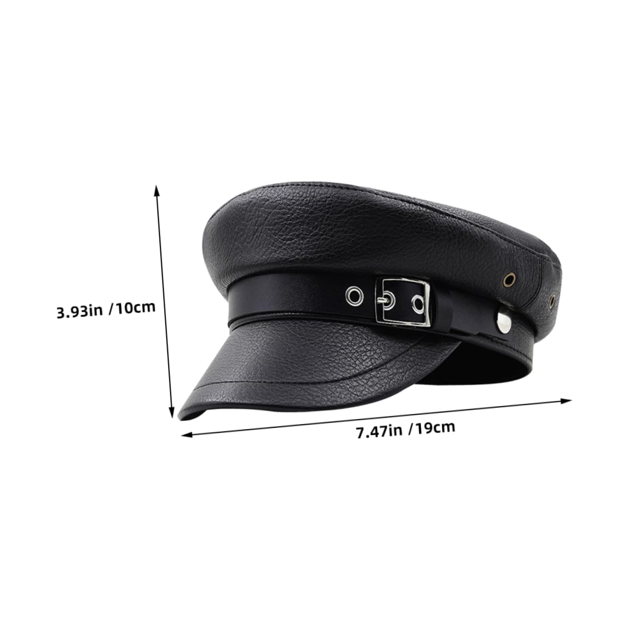 BESPORTBLE Captain's Hat for Yacht Outdoor and Cosplay Fashionable Beret Buckle for Men Women Black