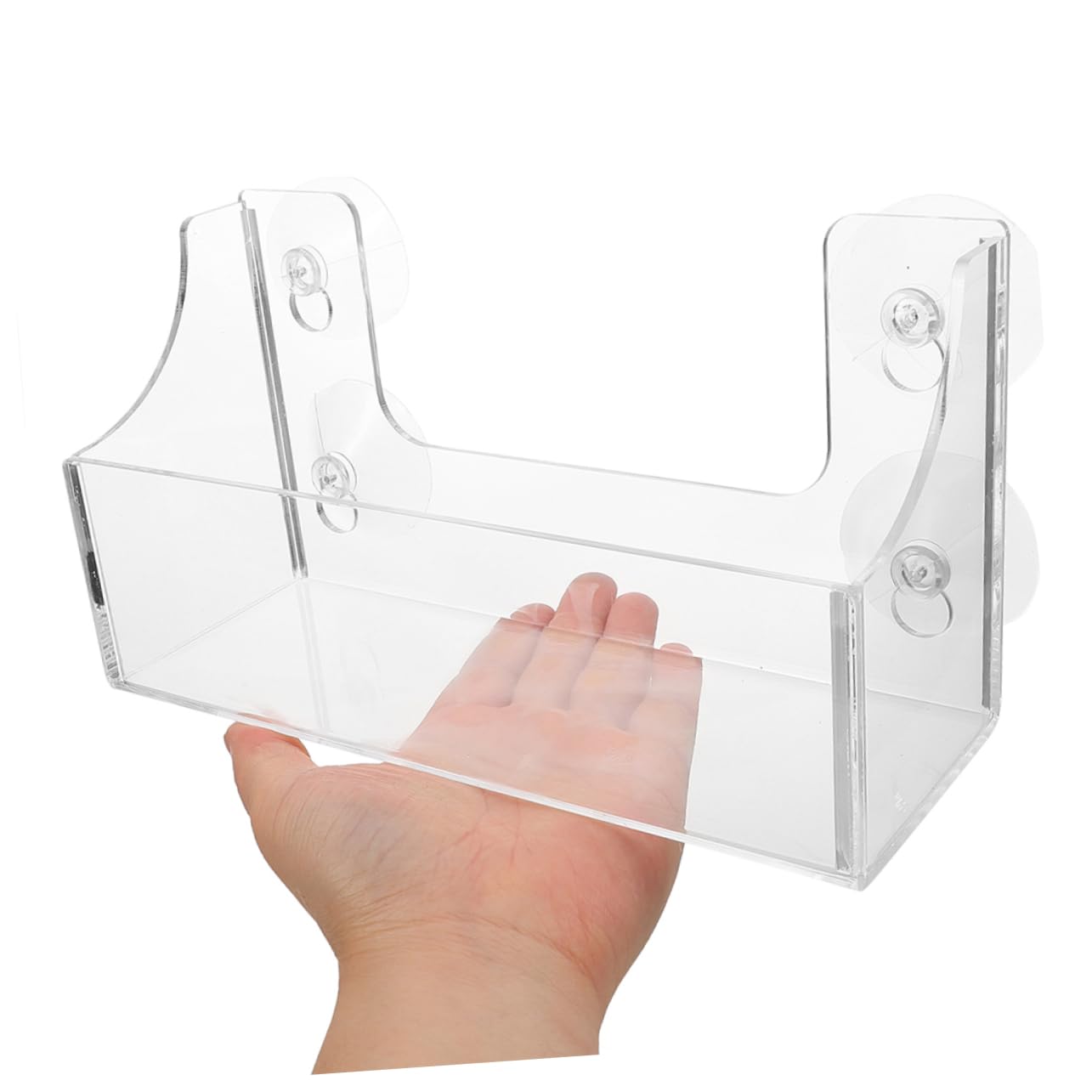 2pezzi Organizer per Bevande con Ventose Acrilico Supporto per Lattine da Frigorifero di Stoccaggio per Mantenere La Freschezza Casa e Ufficio