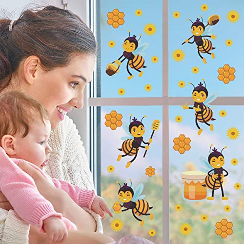 Bamsod adhesivos de pared flor colmena para habitación infantil miniatura 5