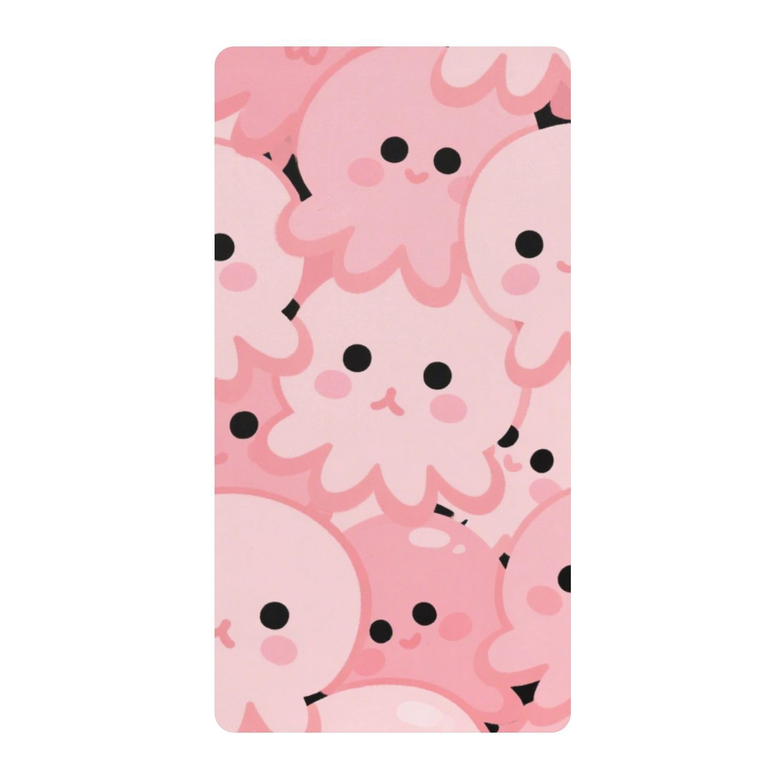 Juego de sábanas para cuna de bebé, de algodón, suaves, transpirables, de dibujos animados, con diseño de pulpópodos, color rosa, 1 unidad