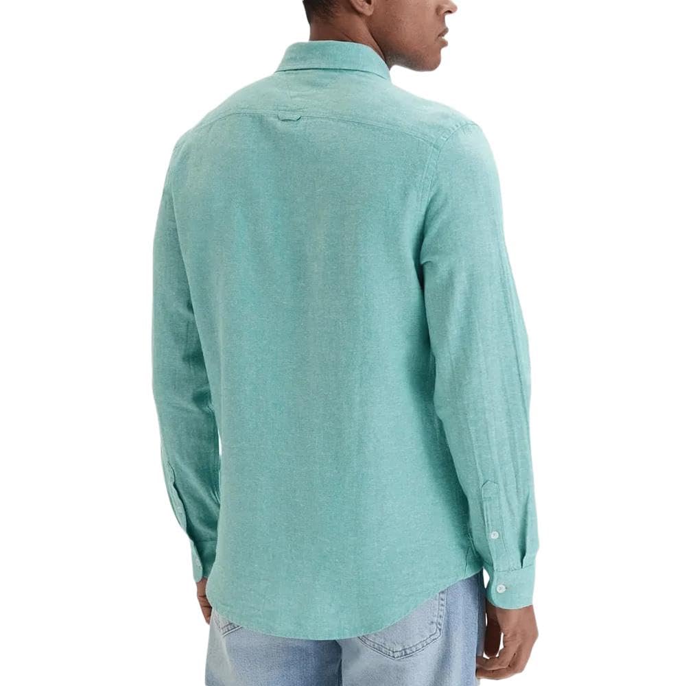 Tommy Hilfiger Camisa de mezcla de lino para hombre