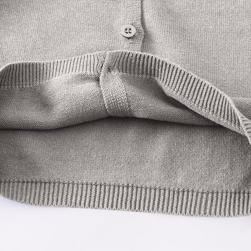 Girls Cardigans Sweaters Casual Solid Long Sleeve Cozy Soft Loose Crewneck Kids Knitted Outerwear for 2-10 Years4