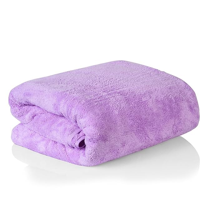MAXOSHINE Microfiber Towels for Bath Large Size-Super Soft Coral Fleece Bathing Towel with Hook Quick Dry Super Absorbent-Bath Towel for Men and Women-70x140 cm, 350 GSM, Pack of 1